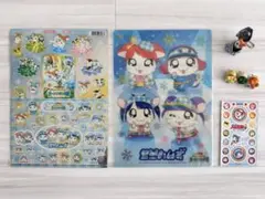 平成レトロとっとこハム太郎シールセットと下敷きと小っちゃなマスコット等ジャンク品