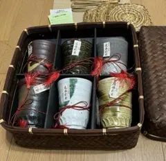 茶道具　越前塗　中出松峰造　神代杉　蛍文　八角茶器　共箱　V　5740 茶道具 越前塗 中出松峰造 神代杉 蛍文 八角茶器 共箱 V 5740