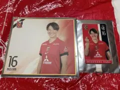 浦和レッズレディース16番水谷選手ミニ色紙とフォンタブ