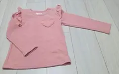 ピンク フリル袖 トレーナー