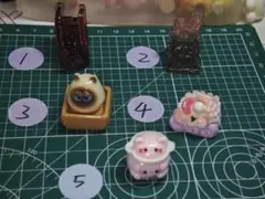 動物モチーフデコレーションパーツセット