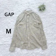 ギャップ　GAP　チェック柄長袖シャツ　綿１００％　カジュアル　M 1282