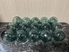 ガラスの浮き玉　15個セット　直径10cmサイズ