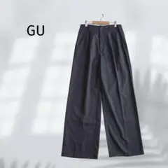 人気商品⭐︎ジーユー ハイウエストスラックス ワイドパンツ タック入　5383