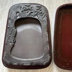 板橋道人作　端渓硯　細工彫り　漢詩文 板橋道人作 端渓硯 細工彫り 漢詩文