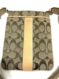 COACH コーチ シグネチャー ショルダーバッグ ベージュ
