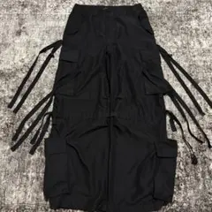 00s y2k foxy テクノパンツ ボンテージ ユーロ レイブ ブラック