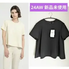 24AW新品*定価3万 Theory Admiral Crepe ブラウス 黒