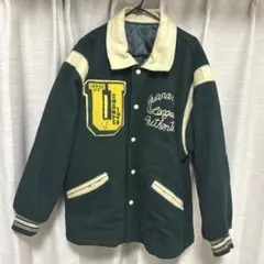 カーニーハウス スタジャン ロゴ刺繍 キルティング 深緑 M