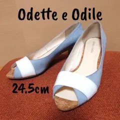 Odette e Odile オープントゥパンプス 24.5cmのサムネイル
