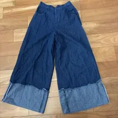 MPS ワイドパンツ 140 デニムパンツ　綿のサムネイル