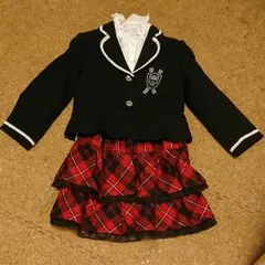 115　リボンクルール　ガールズフォーマルスーツ♪　ワッペン付き！卒園式、入学式