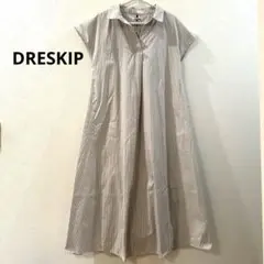 DRESKIP ドレスキップ　バックレースアップシャツワンピース