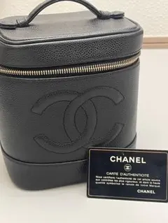CHANEL ブラック　バニティ　ハンドバッグ