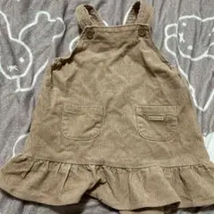 フタフタ　コーデュロイ　バースデイ　ジャンスカ　ワンピース　ジャンパースカート