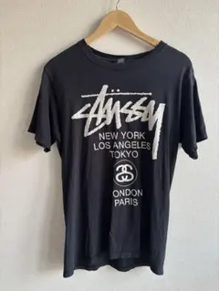 STUSSY ワールドツアー Tシャツ ブラック Sサイズ