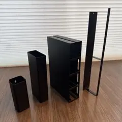 【美品】山崎実業★Tower★掃除洗濯道具収納用品セット★ブラック★マグネット