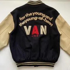 VAN スタジャン ネイビー マイケル・ジャクソン 超希少 VAN JACKET スタジャン ネイビー L マイケル・ジャクソン