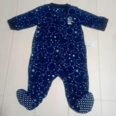 【70cm】Disney ミッキー星柄カバーオール