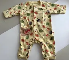 アンパンマン柄 長袖ロンパース 70cm イエロー