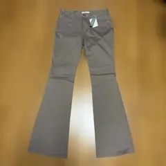 【未使用】ストレッチ ブーツカットパンツ ブラウン