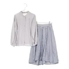 VIS トップス Mサイズ相当 スカート Sサイズ ブルー 2点