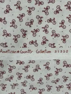 アメリカンカントリーカットクロス自転車柄若山雅子