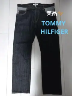 TOMMY 黒っぽい ストレートデニム Lサイズ