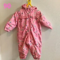 キッズ　スキーウェア　90センチ　ピンク　花柄 CCLTEAM