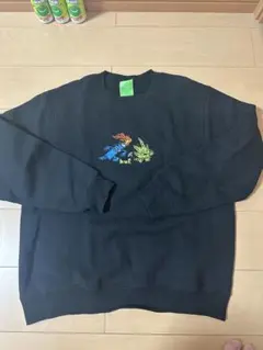 HUF 黒 トレーナー Lサイズ　バフ