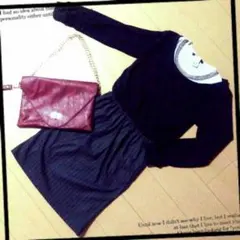 新品タグ ESTACOT レジメンタル ドッキング ワンピース