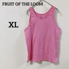 FRUIT OF THE LOOM 【XL】タンクトップ 無地 ピンク
