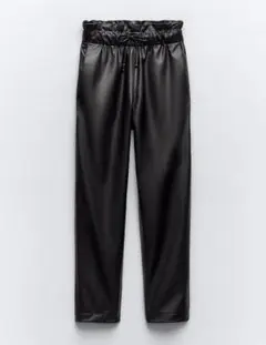ZARA レザー風バギーパンツ