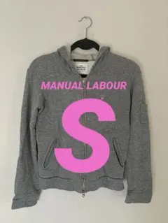MANUAL LABOUR ジップパーカー グレー レディース S〜M相当