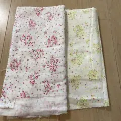 ダブルガーゼ生地　はぎれ2種