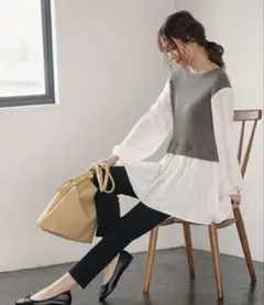 GLOBAL WORK ニットドッキングトップス