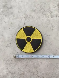 アイロンワッペン☆アメリカン雑貨　危険　マーク　アメカジ