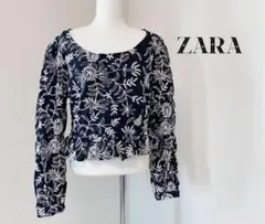 ZARA 背中あき　トップス　花柄のサムネイル