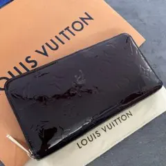 鑑定済★ルイヴィトン　ヴェルニ　ジッピーウォレット　長財布　アマラント