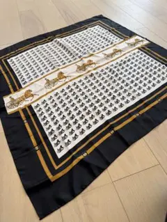 スカーフ大判サイズ 馬車のデザイン スカーフ