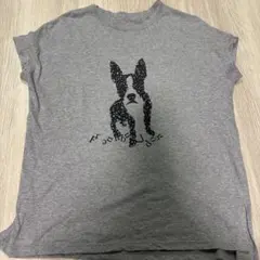 ATELIER SIX アトリエシックス 犬プリント Tシャツ グレーカットソーのサムネイル