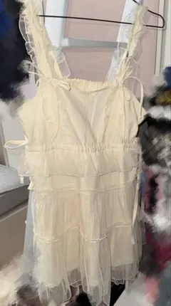 merry jenny チュールドロストミニキャミワンピース