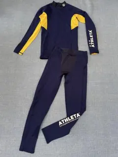 アスレタ ATHLETA インナー上下セット 長袖アンダーシャツ&ロングタイツ