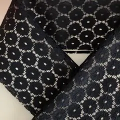 半襟　黒　半襟　小さな花のレース　ハンドメイド