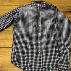 アーバンリサーチドアーズ　チェックシャツ　ネイビーシャツ