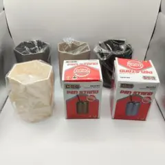 プラ製ペン立て 6個セット 鉛筆立て ペンスタンド ２種 未使用