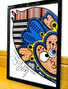 e*i様 ２L額付き　アート　オリジナルアート　イラスト　原画　ペン画　アクリル