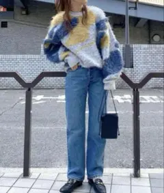 Ungrid アングリッド シャギージャカードニット