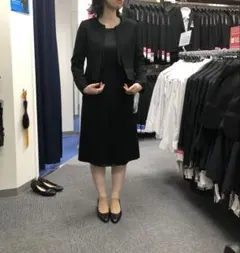 LESMUSEブラックフォーマル ノーカラーアンサンブルセット 喪服 礼服　9号