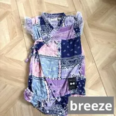 BREEZE パッチワーク柄ロンパース 80